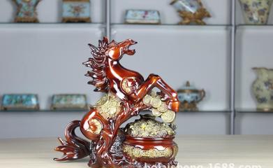 【馬到成功樹脂擺件 創意馬工藝品 馬年存錢罐聚寶盆商務禮品】價格_廠家_圖片 -