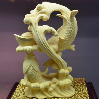 發(fā)財(cái)魚絨沙金工藝品擺件